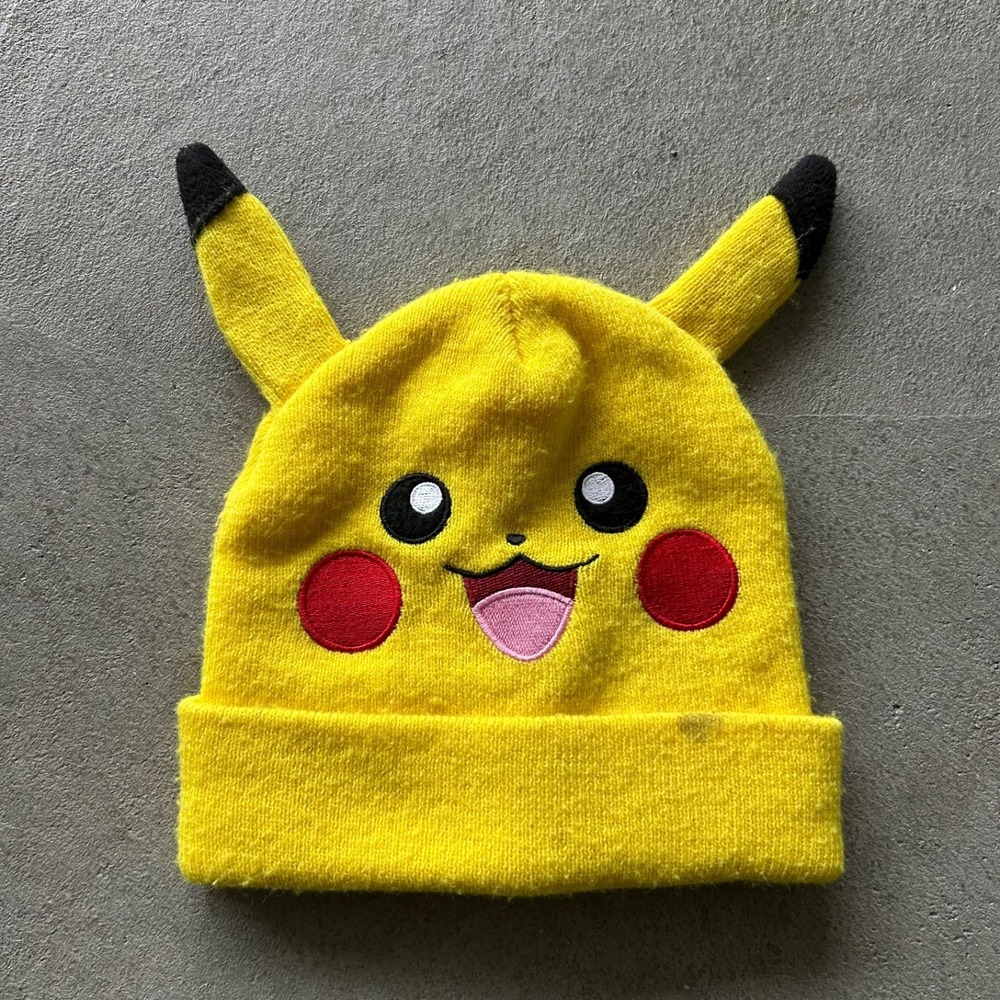 Pokemon Pikachu Beanie Hat Cap One Size‎ Yellow 2019 Nintendo